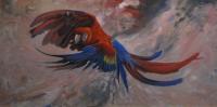 Birds,Bird,Oil painting,scarlet Macaw,Parrot
