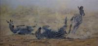 Africa,African,Big game,Zebra,Oil Painting,