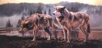 USA,Wolves,Oil Painting