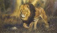Africa,Lion,Big Cats,Predators,Oil Painting, Feline,