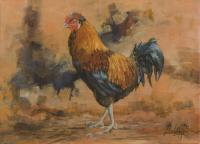 Poultry,Chicken,Aruacana,Oil painting,Farm