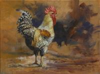 Poultry,Chicken,Aruacana,Oil painting,Farm