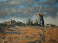Paul Apps,Oil Painting,Landscape,Sarre Mill,Windmill