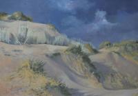English, Landscape,Oil Painting,Sand Dunes,Camber,East Sussex